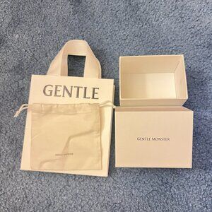 Gentle Monster White Original EMPTY Box, Gift Bag, & Drawstring Pouch